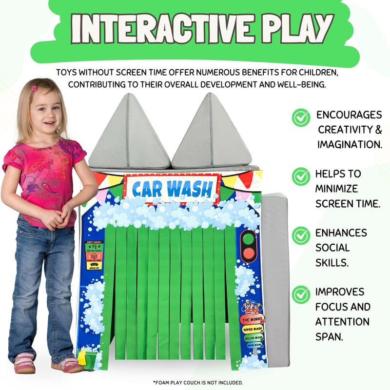 Couch Swag Play Panel for Childrens Foam Sofa Kids Couch (Car Wash) - Image 3